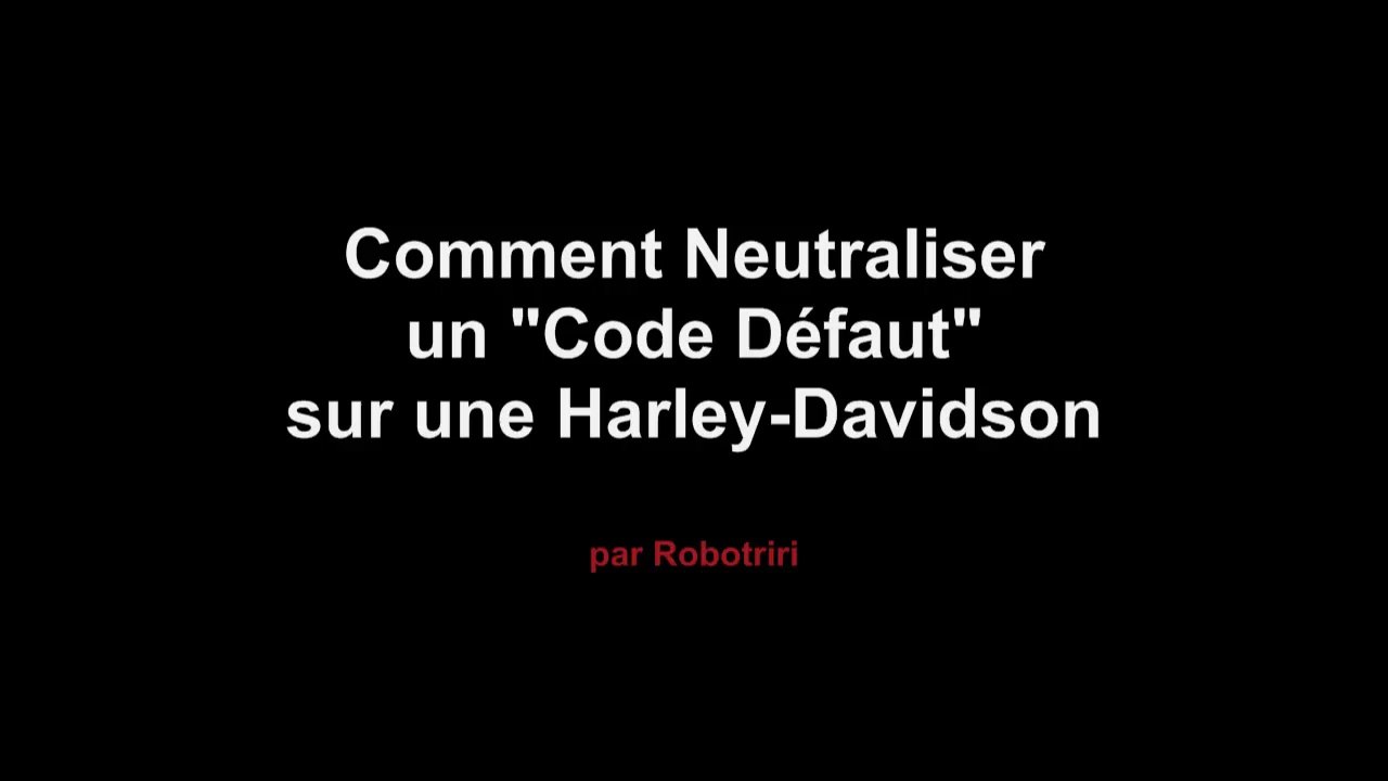 Supprimer un Code Défaut sur une Harley-Davidson