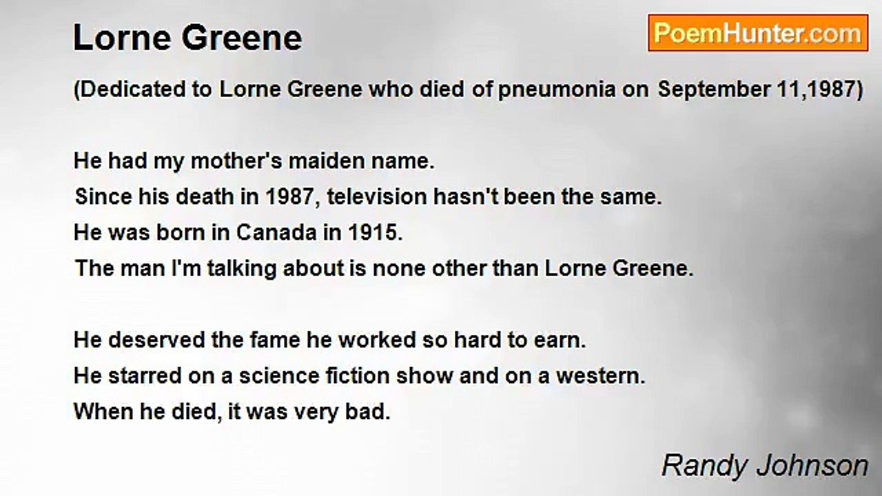 Randy Johnson - Lorne Greene