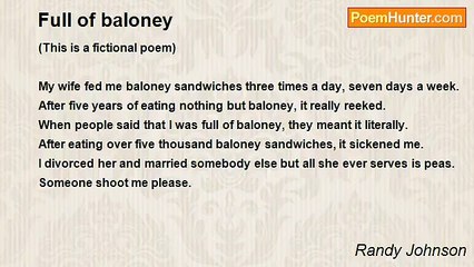 Randy Johnson - Full of baloney