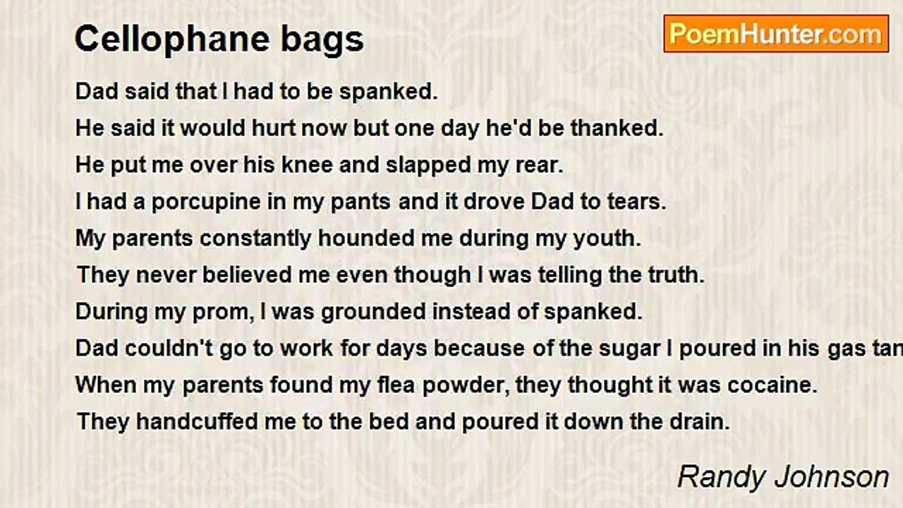 Randy Johnson - Cellophane bags