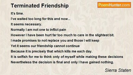 Sierra Staten - Terminated Friendship