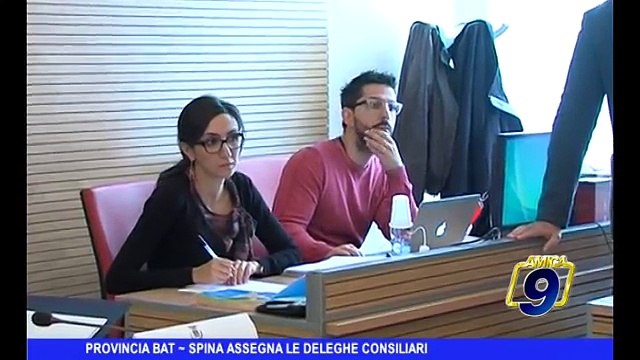 PROVINCIA BAT | Spina assegna le deleghe consiliari