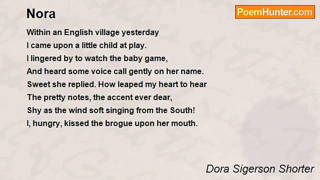 Dora Sigerson Shorter - Nora