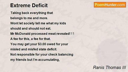 Ranis Thomas III - Extreme Deficit