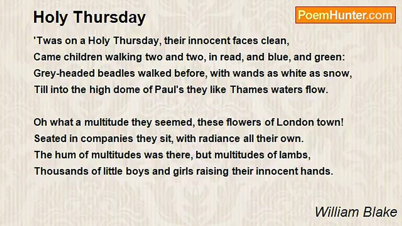William Blake - Holy Thursday