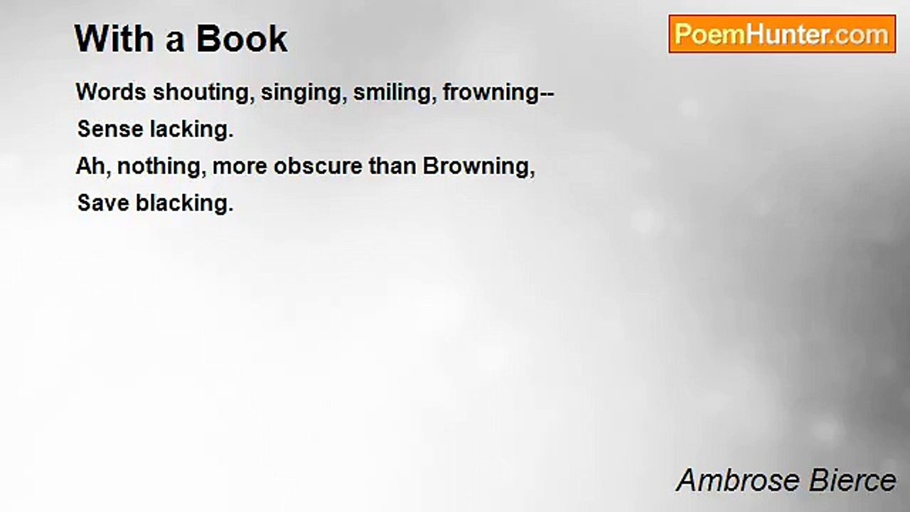 Ambrose Bierce - With a Book