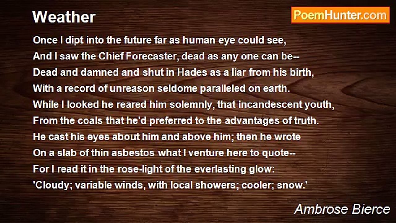 Ambrose Bierce - Weather