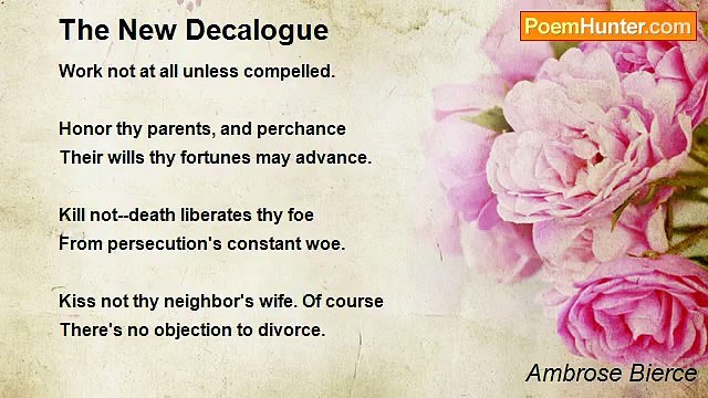 Ambrose Bierce - The New Decalogue