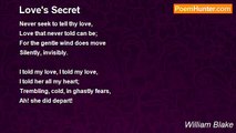 William Blake - Love's Secret