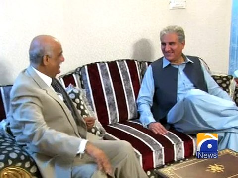 Khursheed Shah, Shah Mehmood discuss CEC appointment-07 Nov 2014