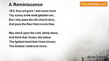 Anne Brontë - A Reminiscence