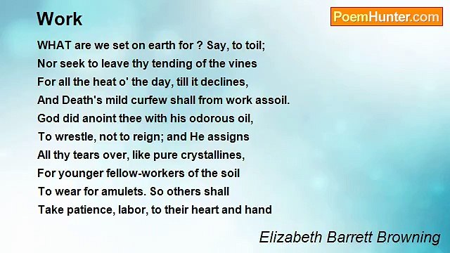 Elizabeth Barrett Browning - Work