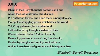 Elizabeth Barrett Browning - XXIX
