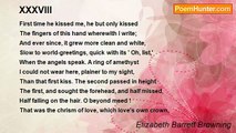 Elizabeth Barrett Browning - XXXVIII