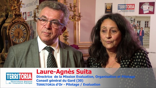 TERRITORIA 2014 : Alain ROMERO Vice-Président de Béziers-Méditerranée / Laure-Agnès SUITA, Directrice Mission Evaluation, Organisation et Pilotage du Conseil général du Gard