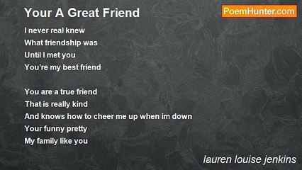 lauren louise jenkins - Your A Great Friend