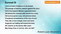 Robert Louis Stevenson - Sonnet III