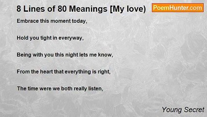 Young Secret - 8 Lines of 80 Meanings [My love)