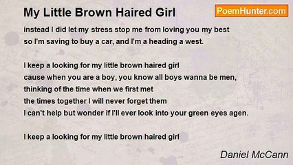 Daniel McCann - My Little Brown Haired Girl