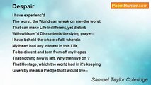 Samuel Taylor Coleridge - Despair