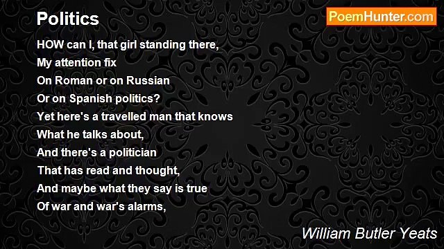 William Butler Yeats - Politics