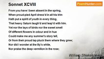 William Shakespeare - Sonnet XCVIII