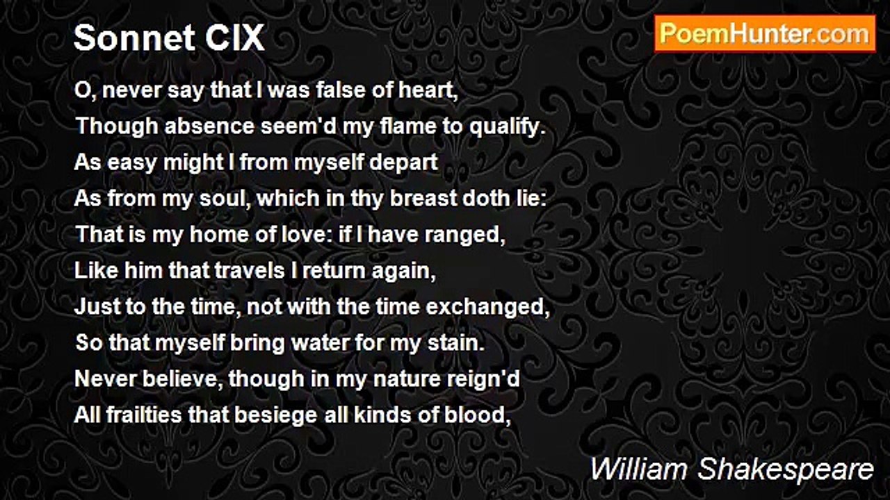 William Shakespeare - Sonnet CIX