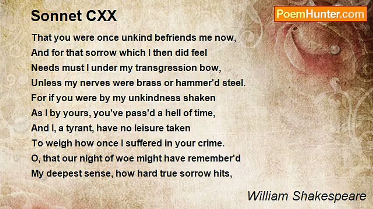 William Shakespeare - Sonnet CXX