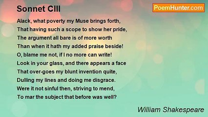 William Shakespeare - Sonnet CIII