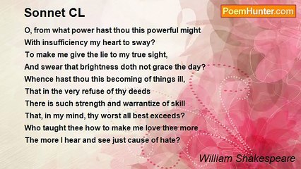 William Shakespeare - Sonnet CL