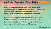 Henry Lawson - Australian Bards And Bush Reviewers