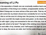 Tu Fu - Dreaming of Li Po