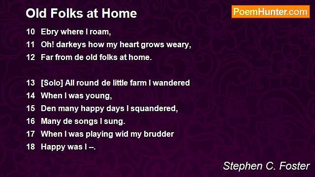 Stephen C. Foster - Old Folks at Home