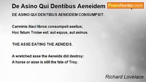 Richard Lovelace - De Asino Qui Dentibus Aeneidem Consumpsit.