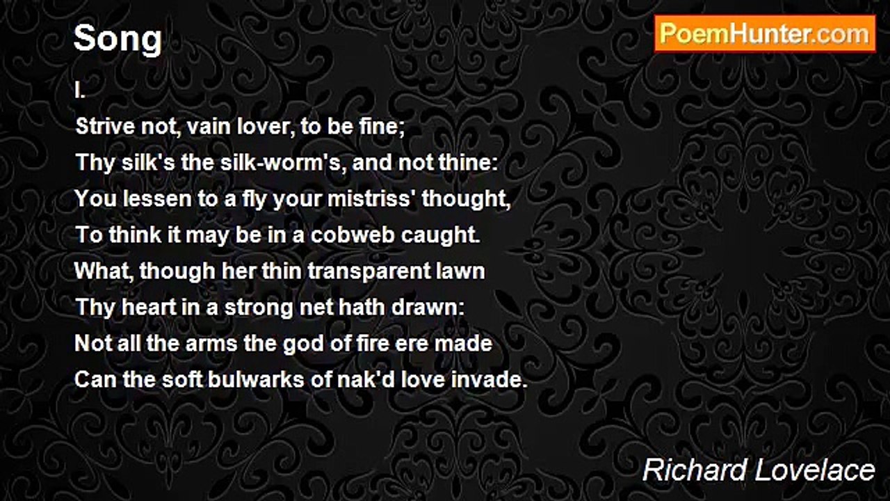 Richard Lovelace - Song
