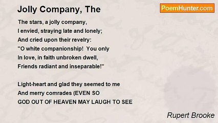 Rupert Brooke - Jolly Company, The
