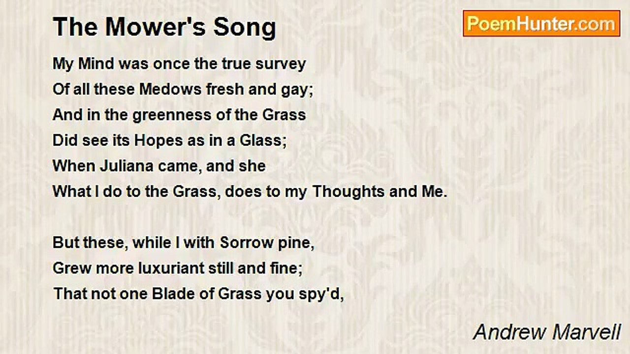 Andrew Marvell - The Mower's Song