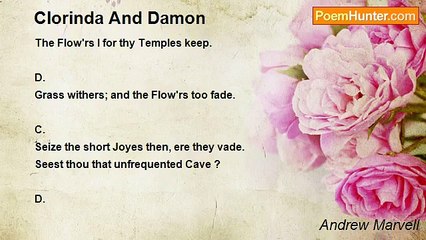 Andrew Marvell - Clorinda And Damon