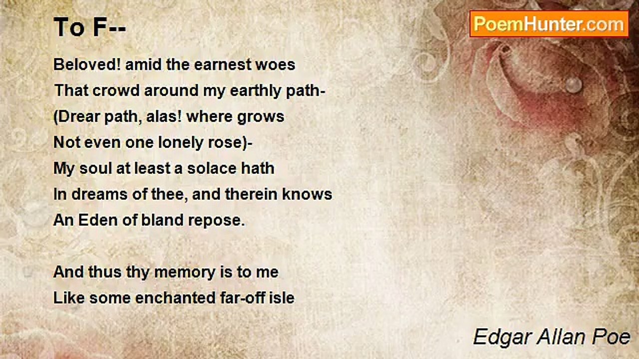 Edgar Allan Poe - To F--