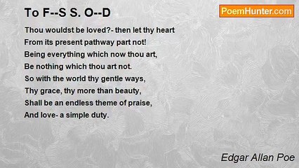 Edgar Allan Poe - To F--S S. O--D