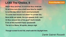 Dante Gabriel Rossetti - LXXII The Choice, II