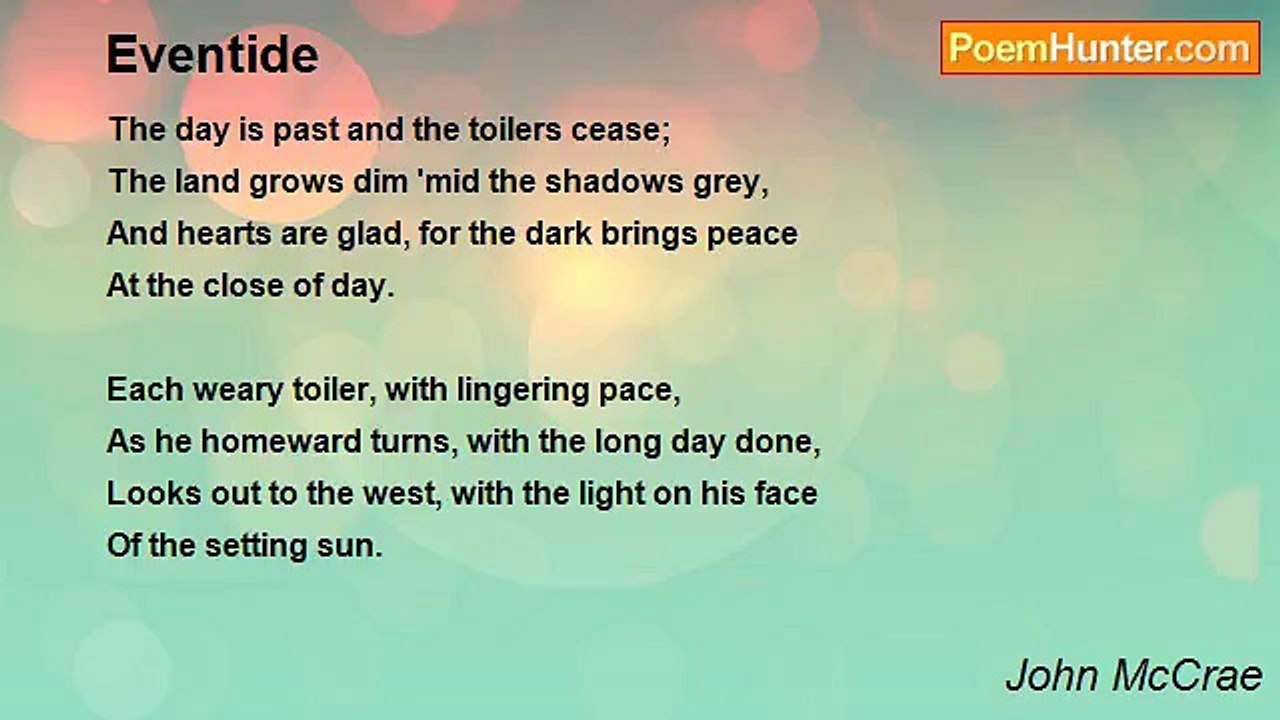 John McCrae - Eventide