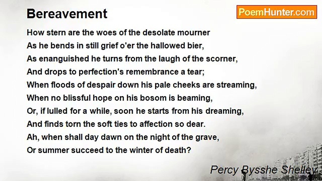 Percy Bysshe Shelley - Bereavement