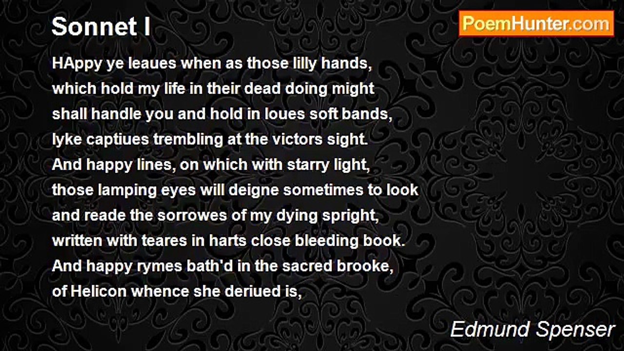 Edmund Spenser - Sonnet I
