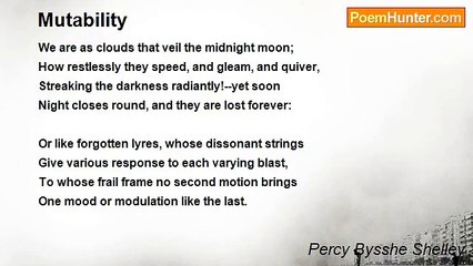 Percy Bysshe Shelley - Mutability