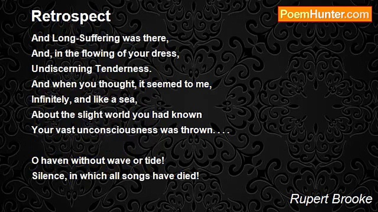 Rupert Brooke - Retrospect