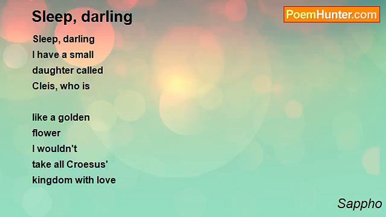 Sappho - Sleep, darling
