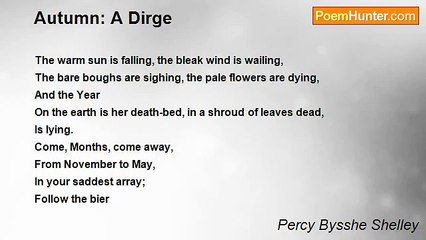 Percy Bysshe Shelley - Autumn: A Dirge