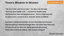 Rupert Brooke - There's Wisdom In Women