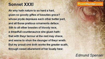 Edmund Spenser - Sonnet XXXI